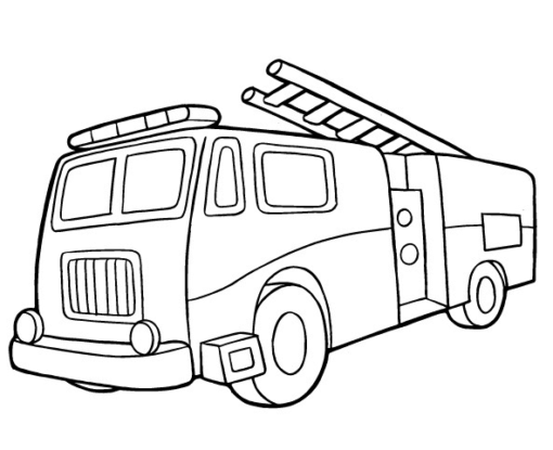 Fire Truck Coloring Pages Printable for Free Download