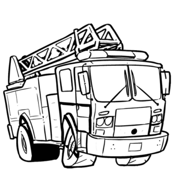 Fire Truck Coloring Pages Printable for Free Download