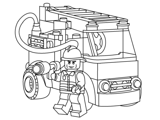 Fire Truck Coloring Pages Printable for Free Download