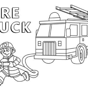 Fire Truck Coloring Pages Printable for Free Download