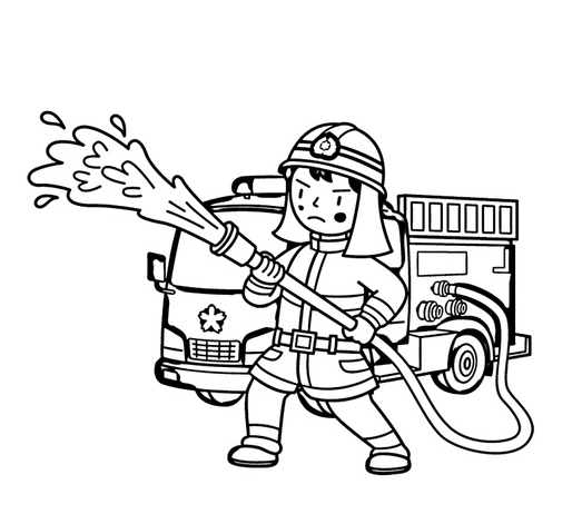 Fire Truck Coloring Pages Printable for Free Download