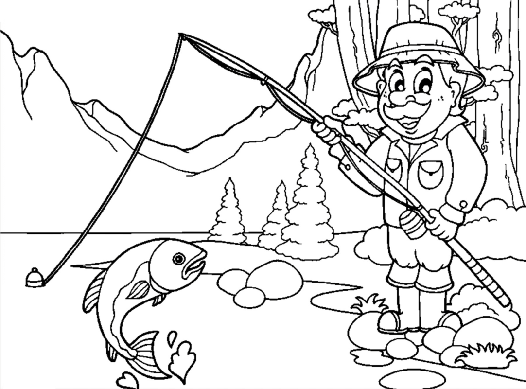 Fishing Coloring Pages Printable for Free Download