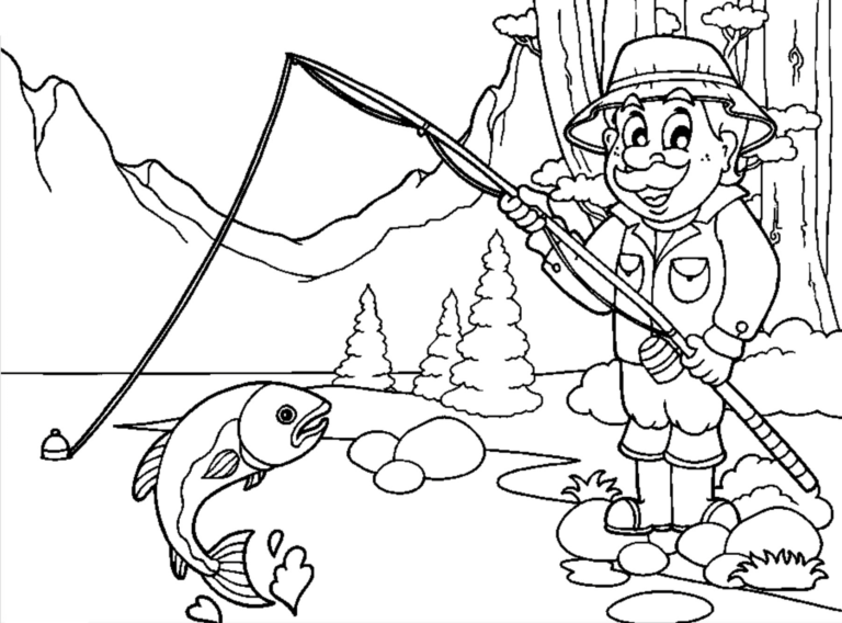 Fishing Coloring Pages Printable For Free Download