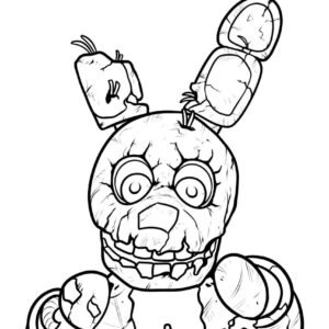 Coloring Golden Nights Freddy Freddys At Five Sketch Coloring Page