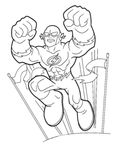 superhero the flash coloring pages