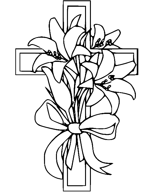 Easter Cross Coloring Pages Printable for Free Download