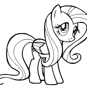 Fluttershy Coloring Pages Printable for Free Download