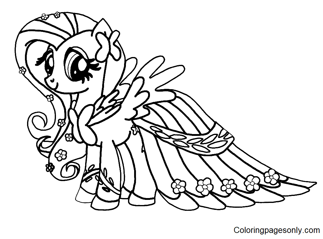 fluttershy coloring pages