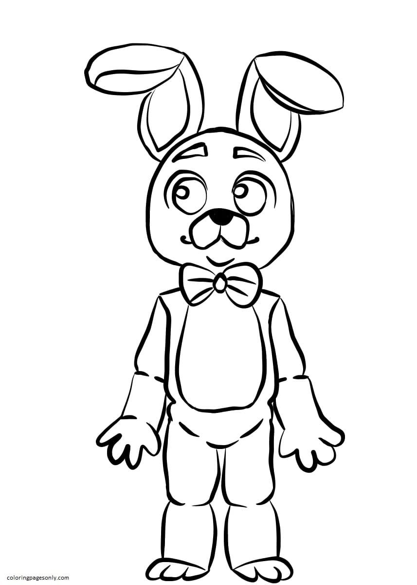 Bonnie the Rabbit FNAF  Fnaf coloring pages, Coloring pages, Fnaf drawings