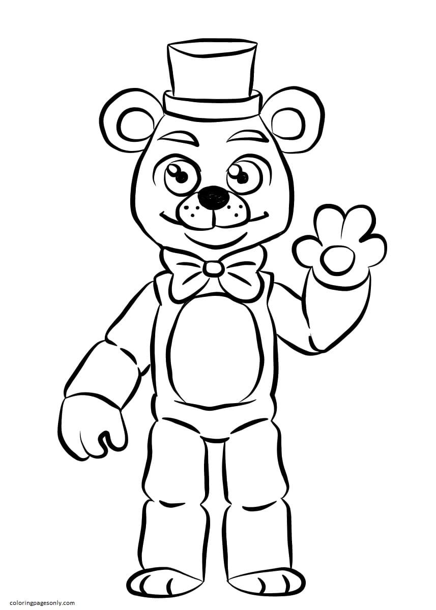 Toy Freddy FNAF Coloring Page  Fnaf coloring pages, Monster