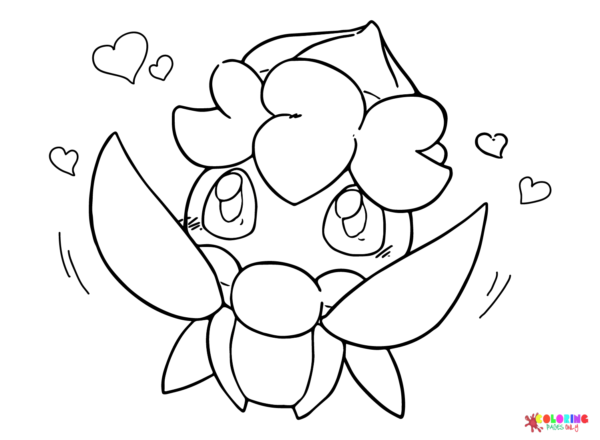 fomantis coloring pages pokemon