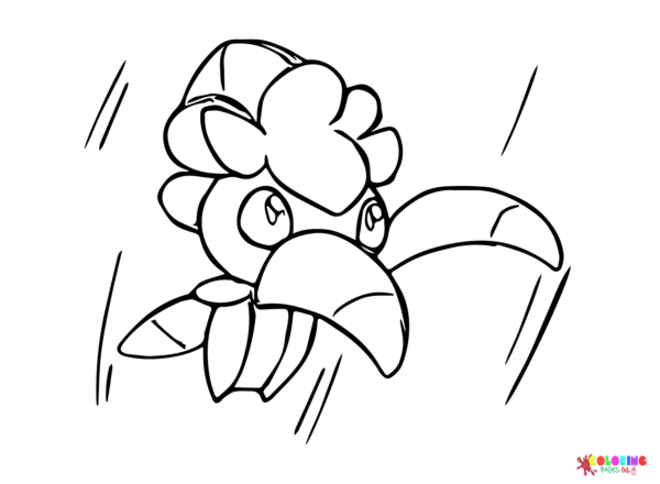 fomantis coloring page easy pokemon