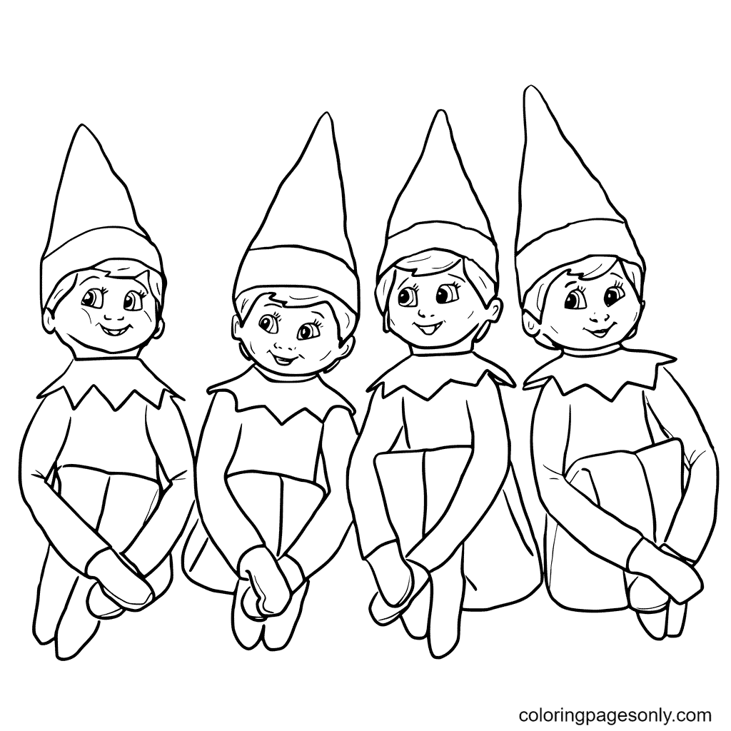 Elf Coloring Pages Printable for Free Download