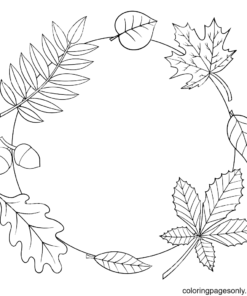 Autumn Leaves Coloring Pages Printable for Free Download