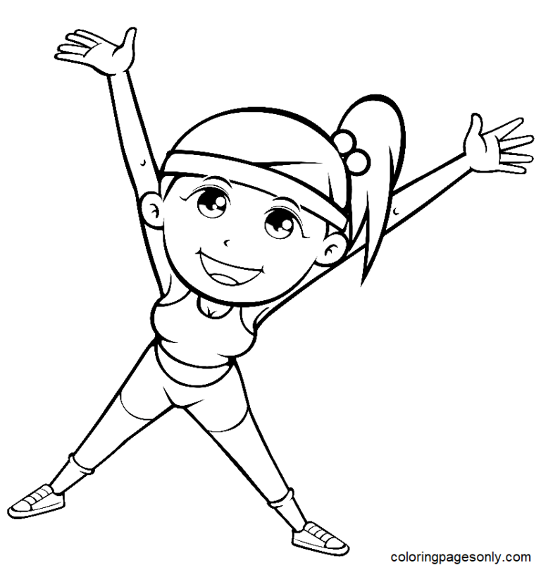 Aerobics Coloring Pages Printable for Free Download