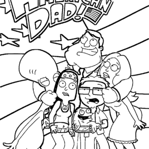 American Dad Coloring Pages Printable for Free Download