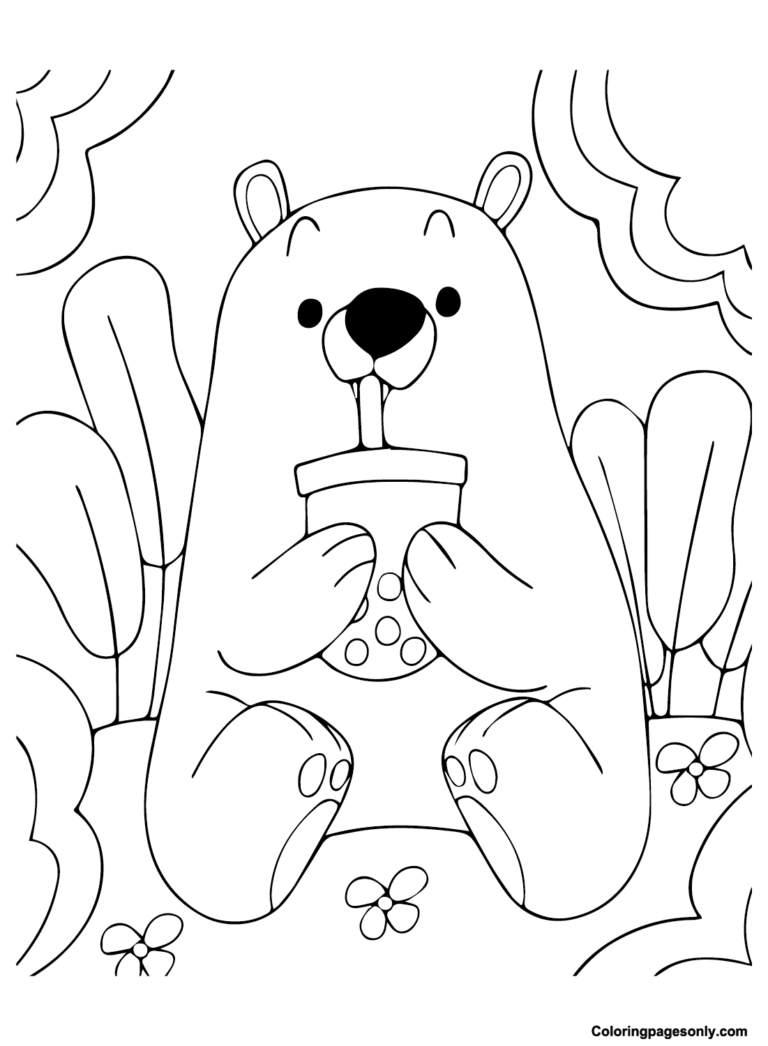 Boba Tea Coloring Pages Printable for Free Download