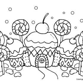 Candyland Coloring Pages Printable for Free Download