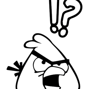 angry birds clipart black and white