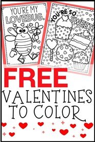 Valentines Day Cards Coloring Pages Printable for Free Download