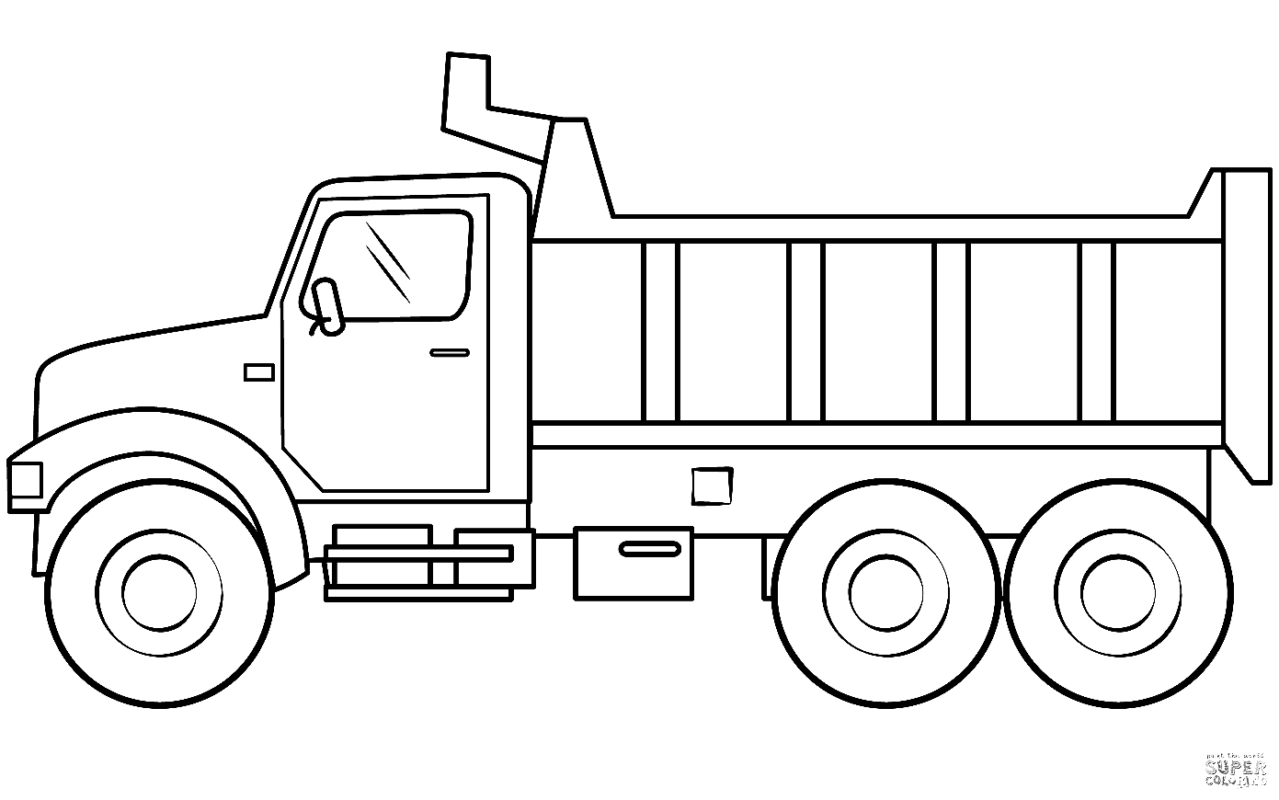 Dump Truck Coloring Pages Printable for Free Download