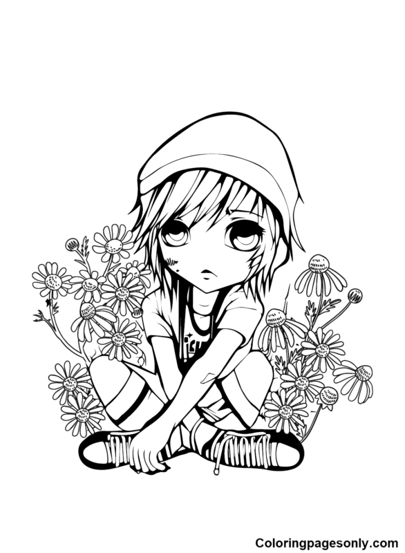 Emo Coloring Pages Printable for Free Download