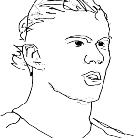 Erling Haaland Coloring Pages Printable for Free Download