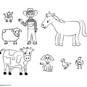 barnyard animal coloring pages