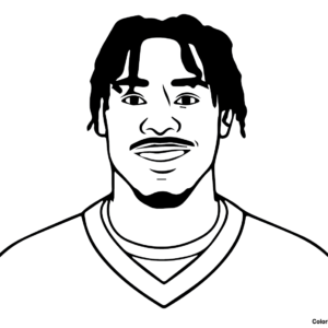 Justin Jefferson Coloring Pages Printable for Free Download
