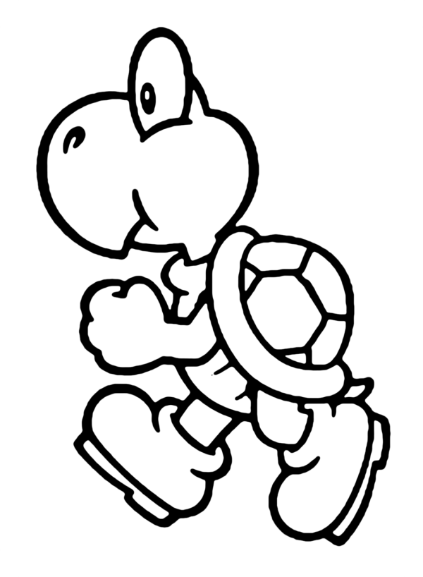 Koopa Troopa Coloring Pages Printable for Free Download