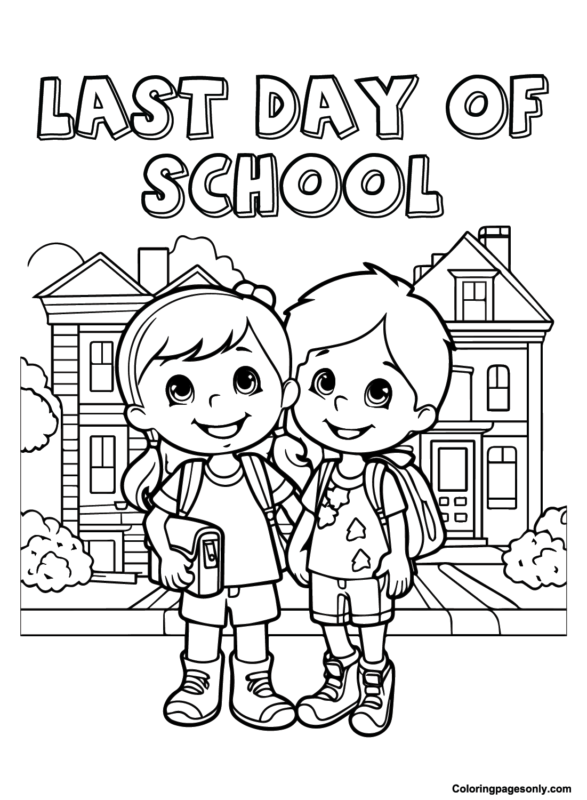 Last Day of School Coloring Pages Printable for Free Download