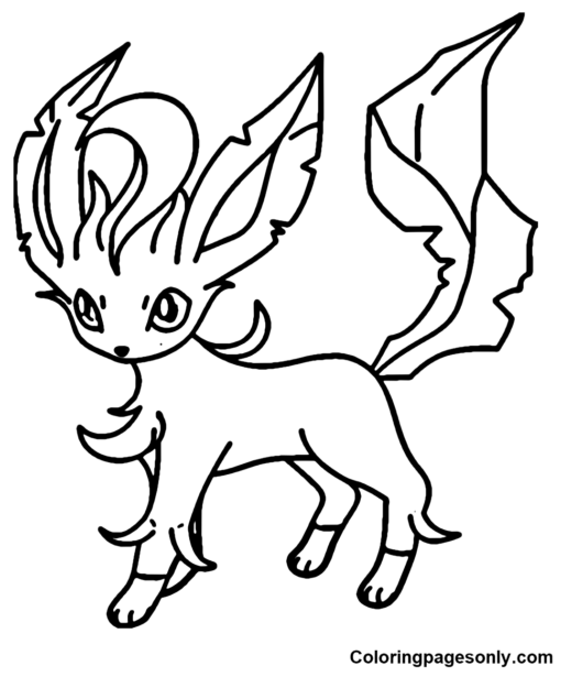 Leafeon Coloring Pages Printable for Free Download