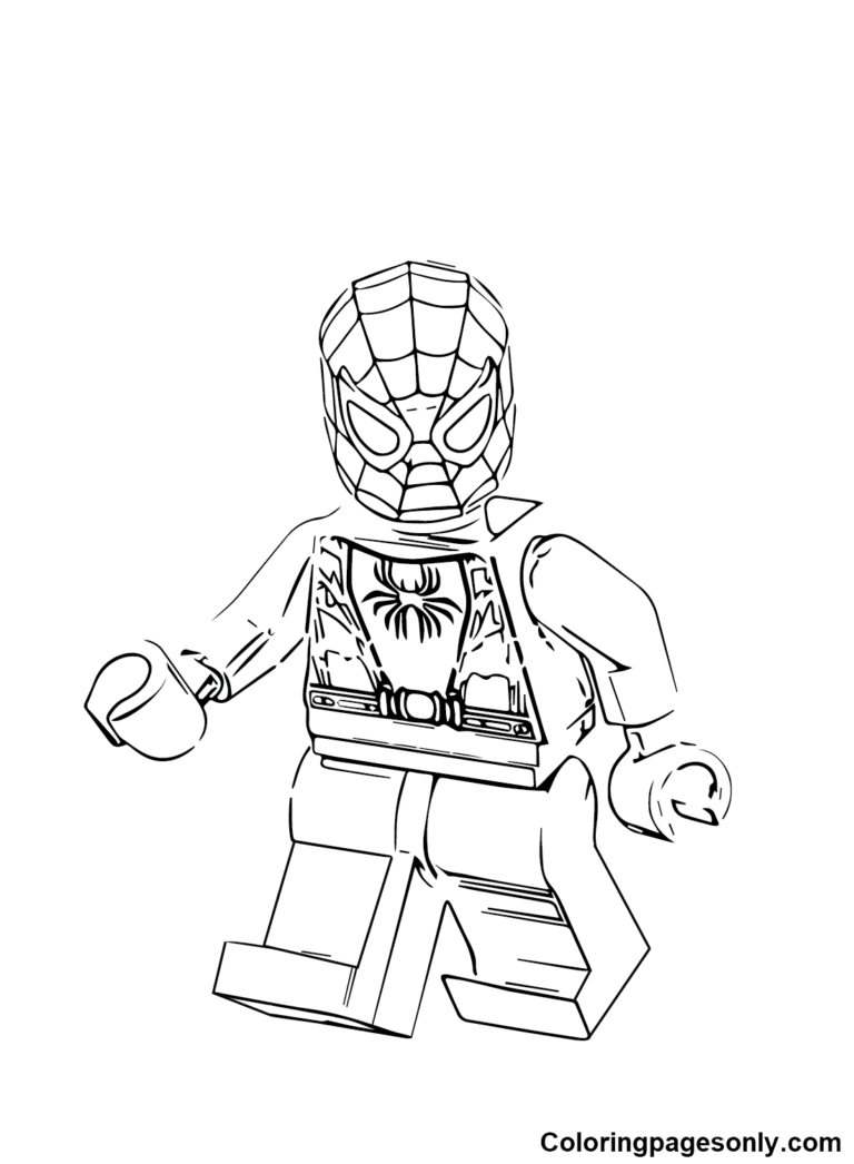 Lego Spiderman Coloring Pages Printable for Free Download