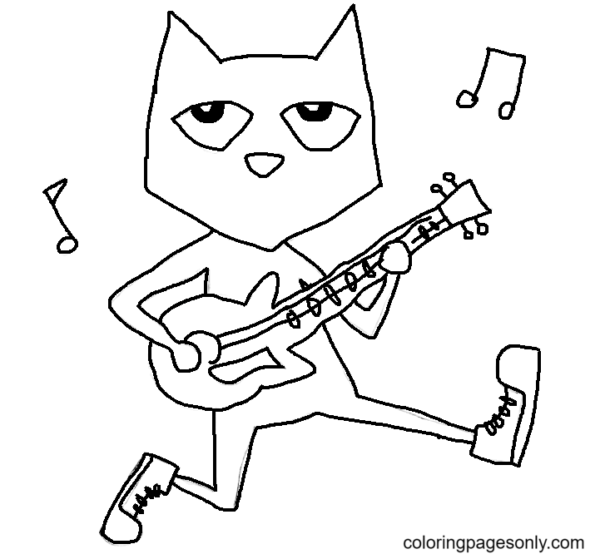 Pete The Cat Coloring Pages Printable for Free Download