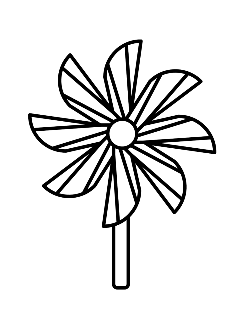 Pinwheel Coloring Pages Printable for Free Download