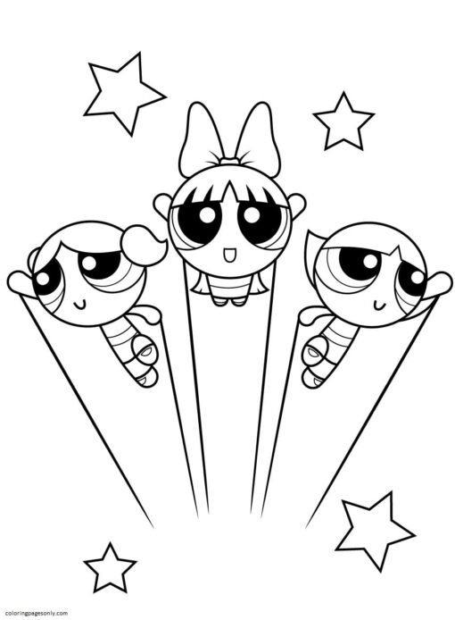 Powerpuff Girls Coloring Pages Printable for Free Download