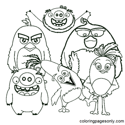 Angry Birds Movie Coloring Pages Printable for Free Download