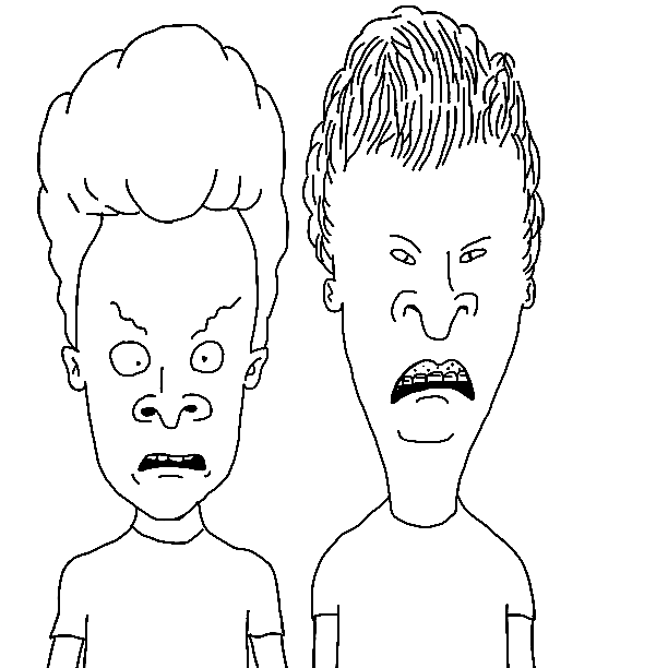 beavis and butt head do the universe coloring page high quality