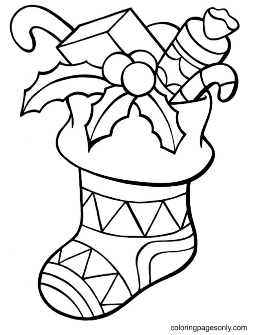 Christmas Stockings Coloring Pages Printable for Free Download