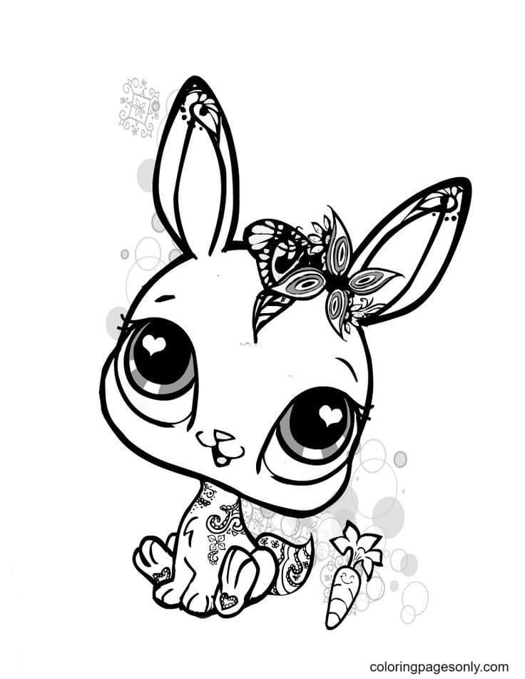 coloring pages of cute baby bunnies
