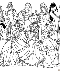 Princess Coloring Pages Printable for Free Download