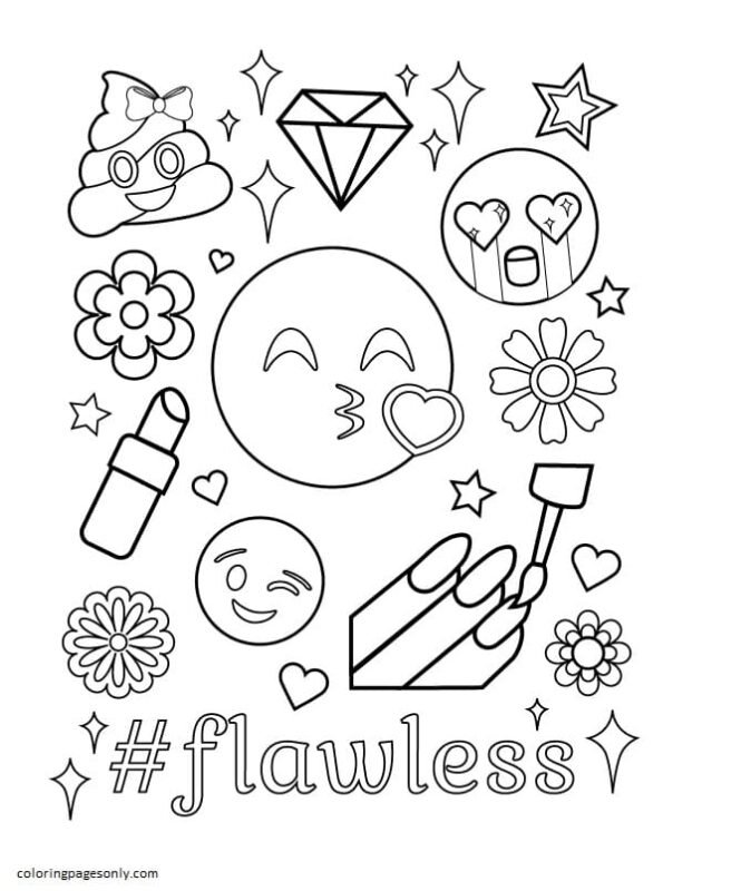 Emoji Coloring Pages Printable for Free Download