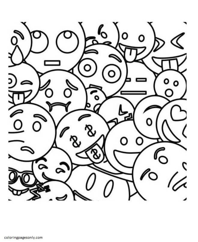 Crossed Swords Emoji coloring page