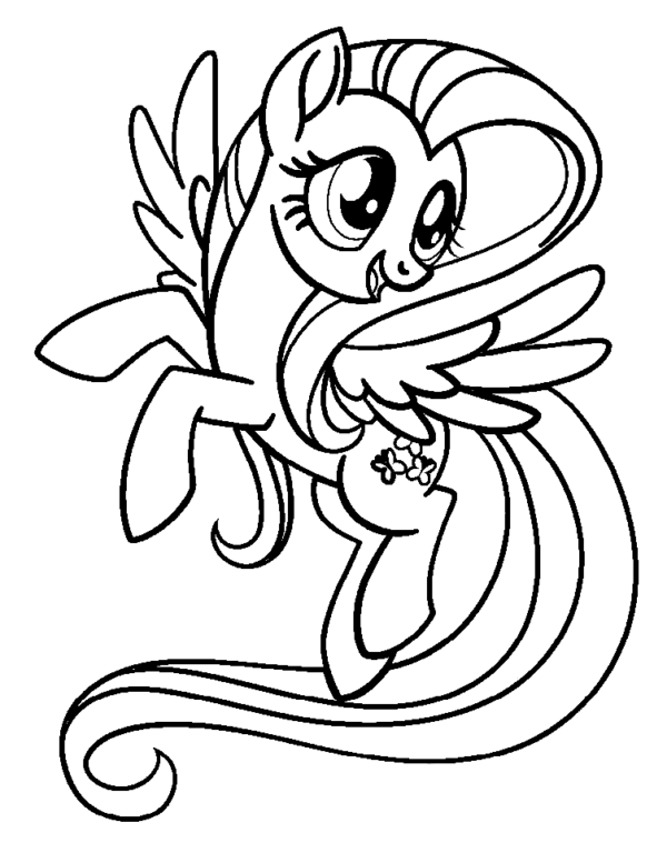 Fluttershy Coloring Pages Printable for Free Download