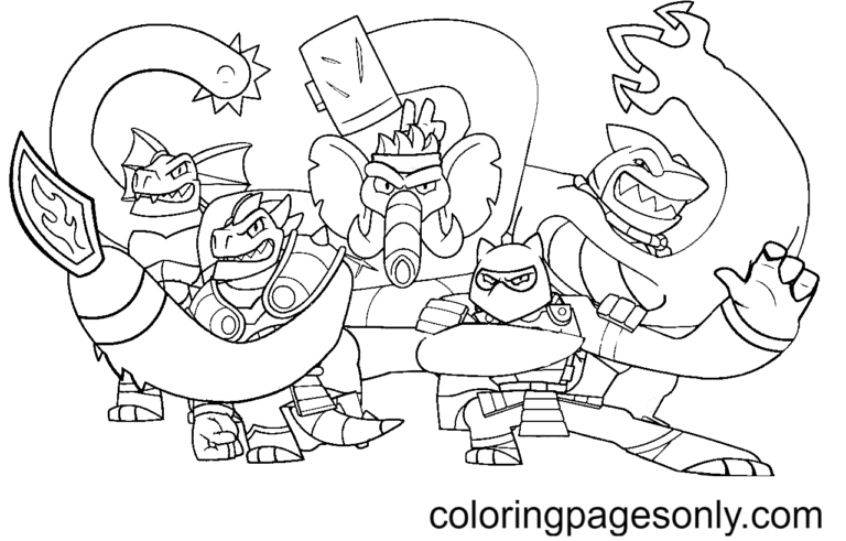 Goo Jit Zu Coloring Pages Printable for Free Download