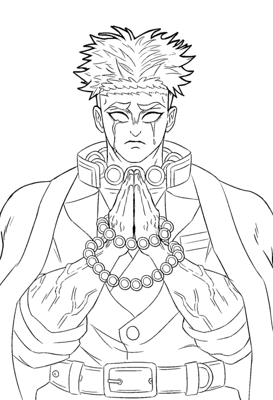 Gyomei Himejima Coloring Pages Printable For Free Download