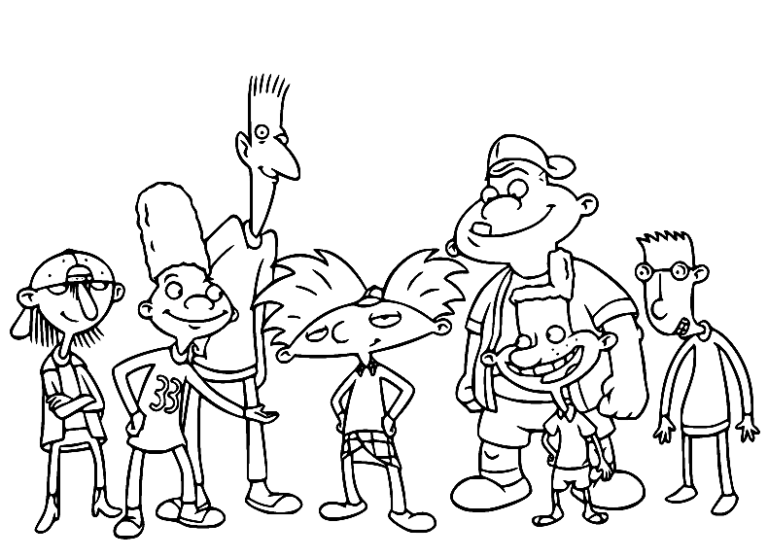 Hey Arnold! Coloring Pages Printable for Free Download