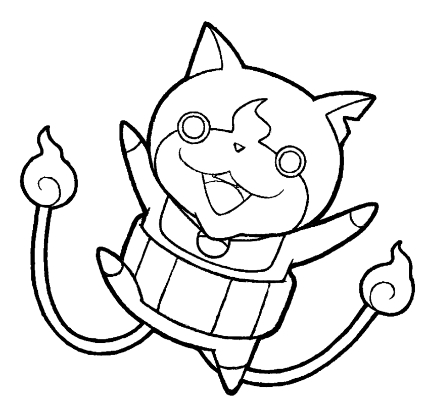 Jibanyan Coloring Pages Printable for Free Download