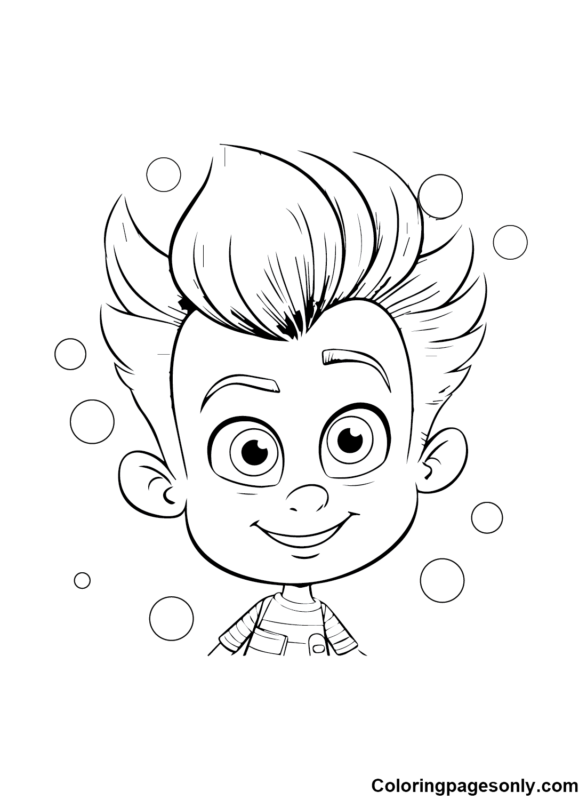 Jimmy Neutron Coloring Pages Printable for Free Download