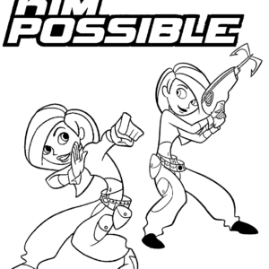 Kim Possible Coloring Pages Printable for Free Download